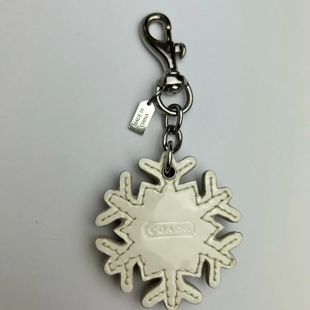 Coach Gold Snowflake Keychain Bag Charm